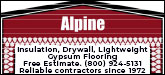 Alpine Insulation Sponsorship Banner